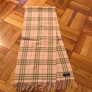 Burberry Pink Plaid Scarf